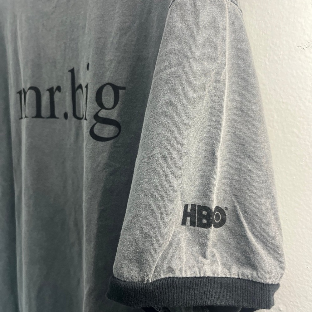 Mr. Big Gray Women's Short Sleeve Tee Sex in the City Merch 90s HBO rare vintage - Picture 3 of 6